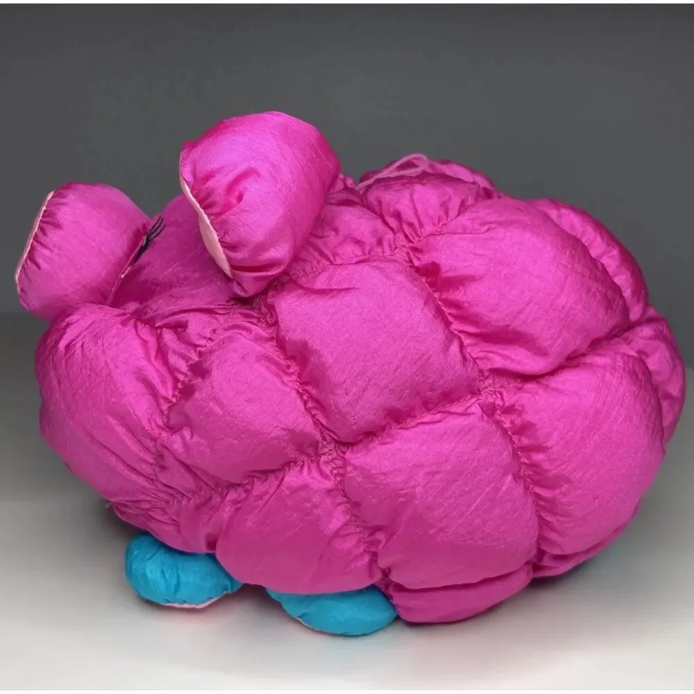 Vintage 1991 Commonwealth Hot Puffs Pink Pig Parachute Plush 10” Puffalump Neon